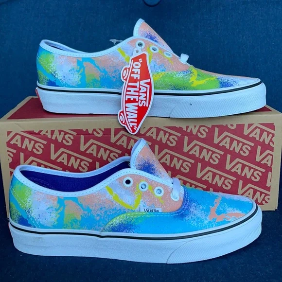 Vans Men’s Authentic Retro Mart Multi/True White Sneakers - Picture 2 of 16